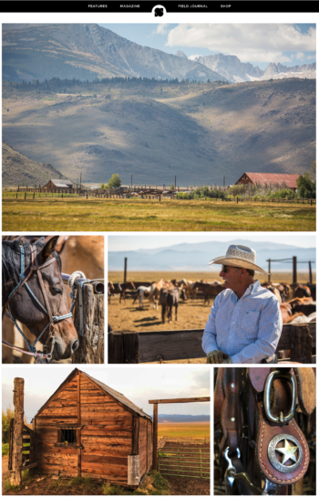 Photographs of ranch life in California at the historic Hunewill Ranch, in Sidetracked Magazine.