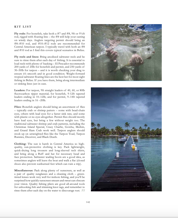 Permit underwater and the dock of El Pescador Lodge, Belize.